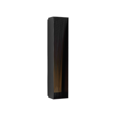 Strum 21 inch LED wall sconce by Visual Comfort in black finish, modern indoor outdoor lighting fixture