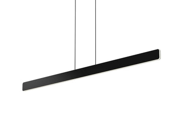 Single Gold Koncept Sub suspension lighting fixture for modern dining room.