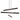 Modern black three-light LED pendant fixture with slim minimalist design