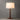 Nova of California Taper Table Lamp Dark Walnut Wood White Linen Shade