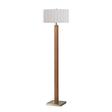 Nova Tambo Floor Lamp, Scallop Shade in Natural Ash, photo 1