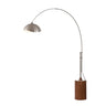 Nova Tambo Luna Bella Adjustable 1-Light Arc Lamp in Satin Nickel shade, Satin Nickel body, Dark Walnut base, photo 1