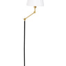 House of Troy Taylor Black and Brushed Brass adjustable Floor Lamps