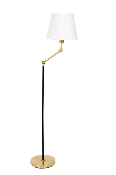 House of Troy Taylor Black and Brushed Brass adjustable Floor Lamps