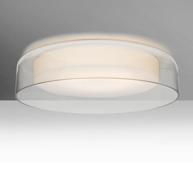 Tango 15 flush mount with Clear outer glass | Besa Lighting