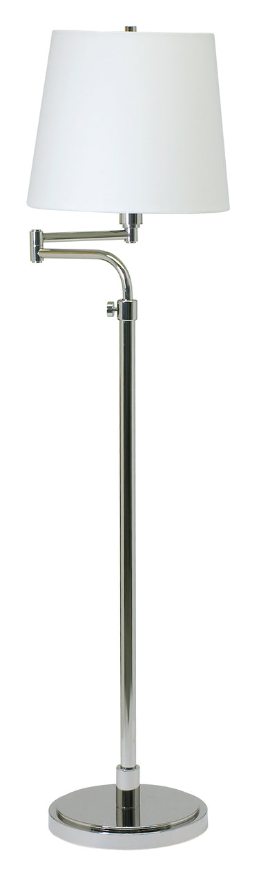 House of Troy Townhouse Adjustable Swing Arm Floor Lamps in Polished Nickel