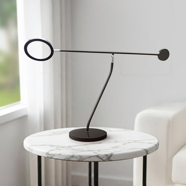 Finesse Decor Table Lamp Black and Chrome
