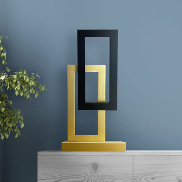 Finesse Decor Satin Black & Satin Gold Table Lamp