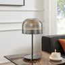 Finesse Decor Iron and Smoky Glass Table Lamp Black