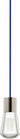 Alva 1-Light Crystal Bulb Cord Pendant, Satin Nickel finish with Blue cord