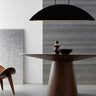 Adjustable hanging height Bau 50 linear pendant light in Nightshade Black, perfect for various ceiling heights.