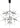 Spur Grande Frosted Glass Chandelier by Sean Lavin for Visual Comfort - black front