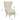 TOV Julia Performance Velvet Wingback Accent Chair Cream