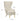 TOV Julia Performance Velvet Wingback Accent Chair Cream
