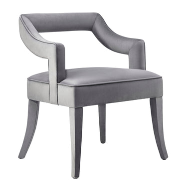 TOV Tiffany Performance Velvet Dining Chair Grey