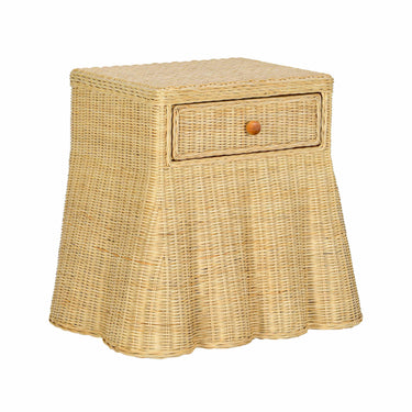 TOV Pentra 25" Natural Rattan Nightstand With Drawer Natural