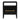 TOV Libre 23" Nightstand With Drawer Black
