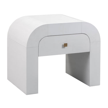 TOV Hump 26" Arched Nightstand With Drawer White
