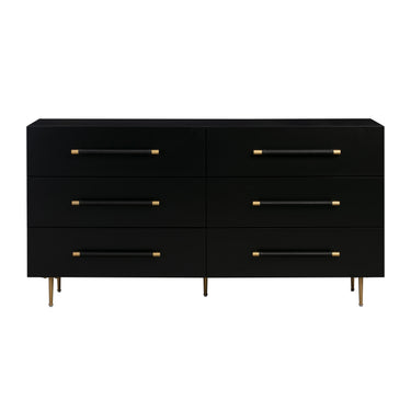 TOV Trident 62" 6-Drawer Dresser Black