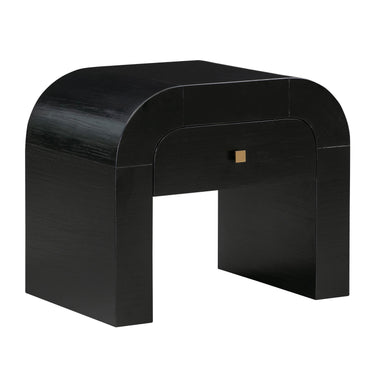 TOV Hump 26" Arched Nightstand With Drawer Black