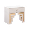 TOV Suzie 26" Rattan Nightstand With Drawer Cream
