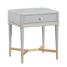 TOV Julieta 19" Acacia Wood Nightstand With Drawer Grey