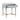 TOV Julieta 19" Acacia Wood Nightstand With Drawer Grey