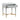 TOV Julieta 19" Acacia Wood Nightstand With Drawer Grey