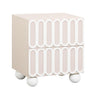 TOV Tori 23" Motif 2-Drawer Nightstand Taupe
