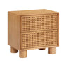TOV Miles 22" Natural Wood 2-Drawer Nightstand Natural