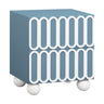 TOV Tori 23" Motif 2-Drawer Nightstand Blue