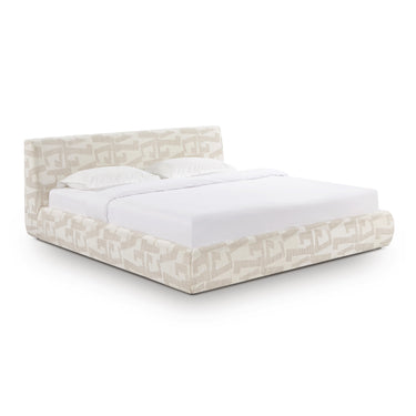 TOV Isla Cream Jacquard Pattern Cream King Bed