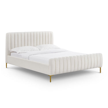 TOV Angela Upcycled Performance Linen Natural Queen Bed