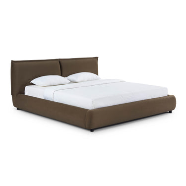 TOV Mel Performance Faux Mohair Velvet Brown King Bed