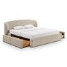 TOV Corey Upcycled Performance Linen Storage Taupe King Bed