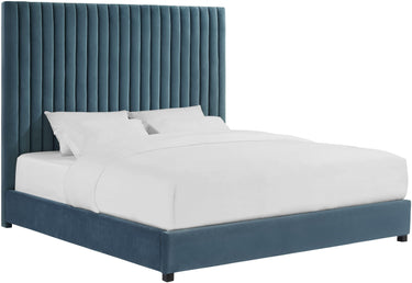 TOV Arabelle Performance Velvet Sea Blue Queen Bed