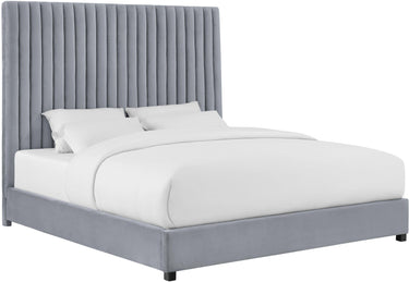 TOV Arabelle Performance Velvet Grey King Bed