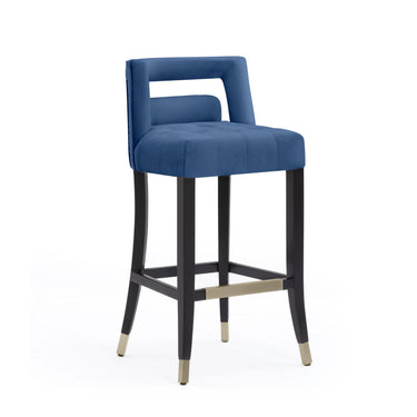 TOV Hart Performance Velvet Stool, Navy / Bar Height option, image 2