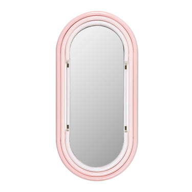 TOV Neon Oval Wall Mirror (26"X50"-28"X58") Pink Large