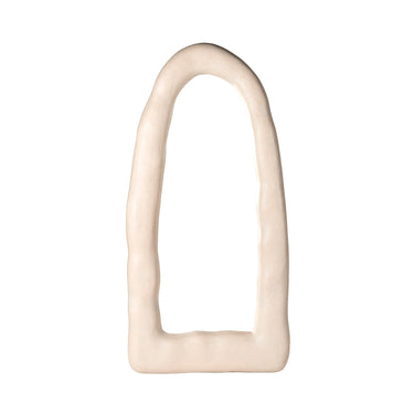 TOV Kaia 32"X64" Cream Textured Small Floor Mirror Cream