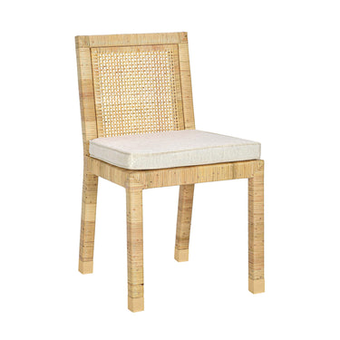 TOV Amara Cream Contract-Grade Linen Dining Chair Cream, Natural