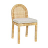 TOV Amara Cream Contract-Grade Linen Arched Dining Chair Cream, Natural