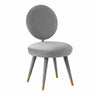 TOV Kylie Performance Velvet Dining Chair Light Grey