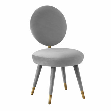 TOV Kylie Performance Velvet Dining Chair Light Grey