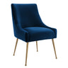 TOV Beatrix Performance Velvet Dining Chair Navy