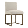 TOV Haute Beige Linen Chair in Brass Beige