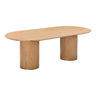 TOV Brandy 95" Natural Ash Wood Oval Dining Table Natural