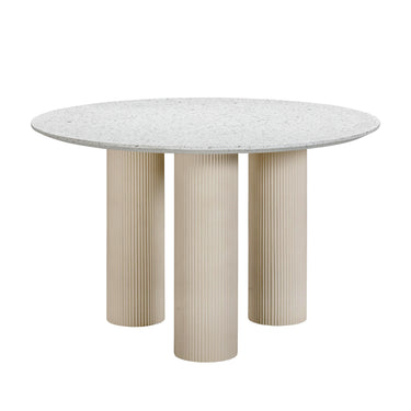 TOV Parcino 47" Faux Terrazzo Concrete Indoor/Outdoor Round Dining Table Terrazzo