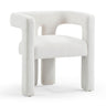 TOV Sloane Bone White Upcycled Performance Fabric Accent Chair White