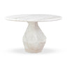 TOV Esme 48" Faux Marble Indoor/Outdoor Round Dining Table White